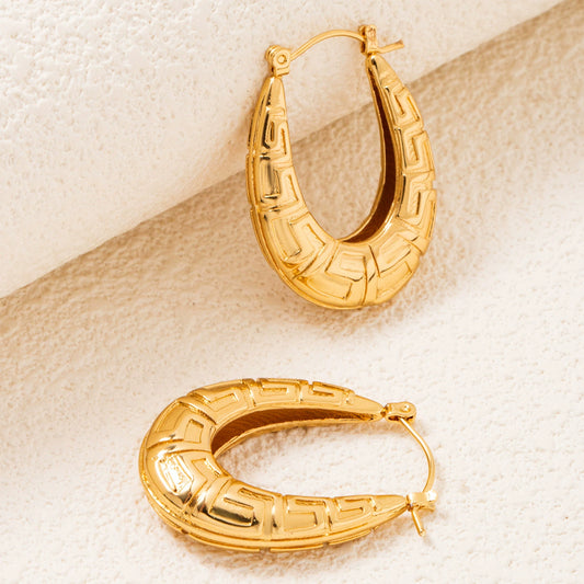 Minimal Gold Stud Earrings Stainless Steel Geometric Set 2