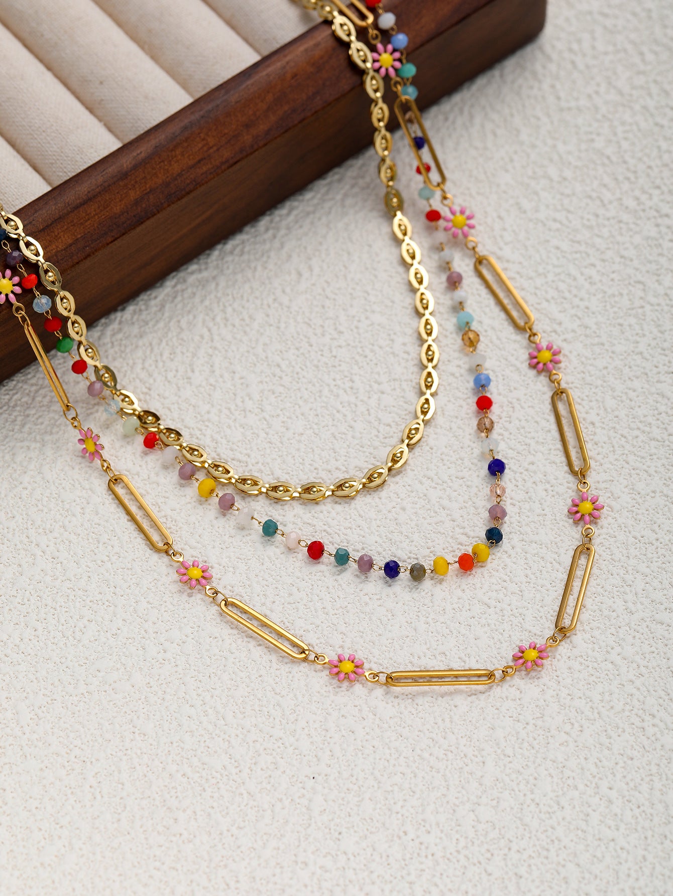 Dopamine Beaded Layered Necklace