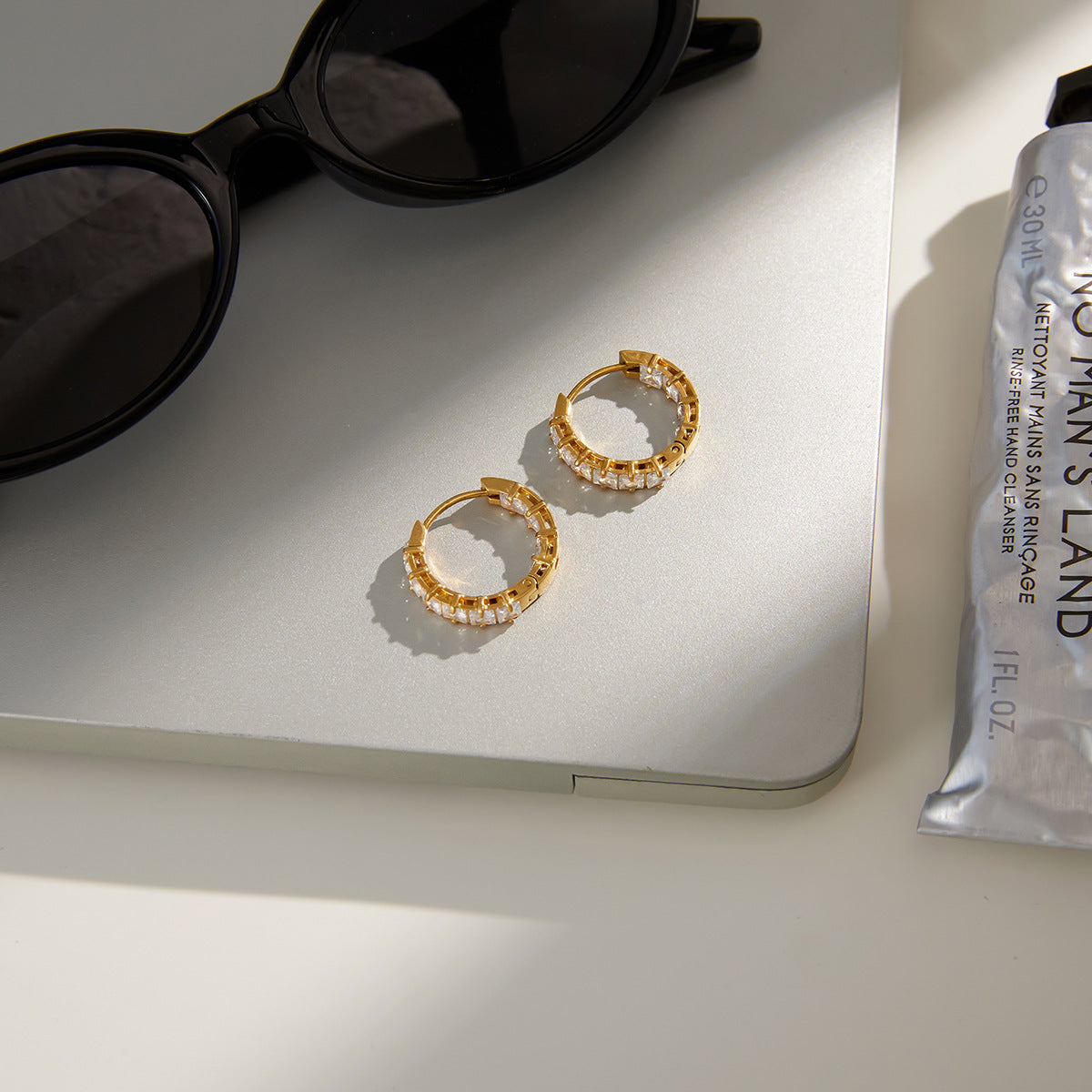 Livia Zircon Hoop Earrings