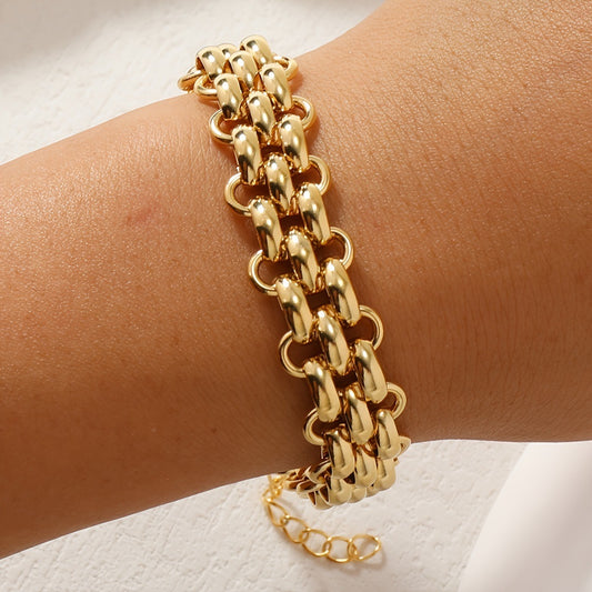Vintage 18K Gold Plated Chain Bracelet