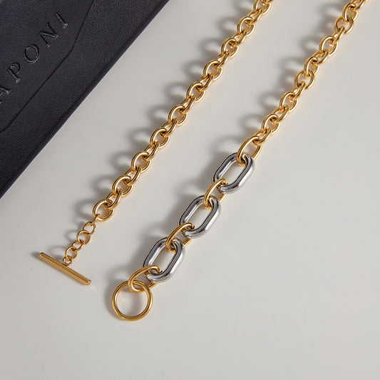 Liora Dual Tone Link Necklace