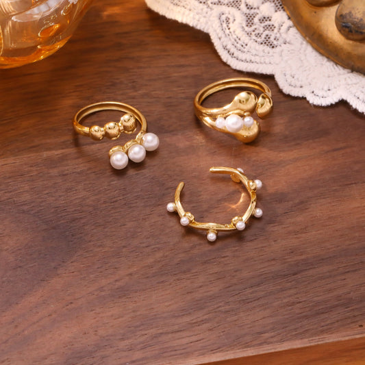Minimal Beaded Open Ring