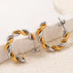 Minimal Gold Stud Earrings Stainless Steel Geometric Set