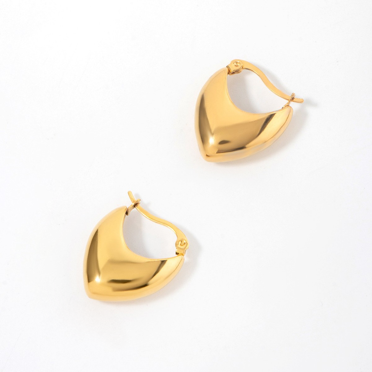 Twisted Hoop Earrings 18K Gold Plated Stainless Steel