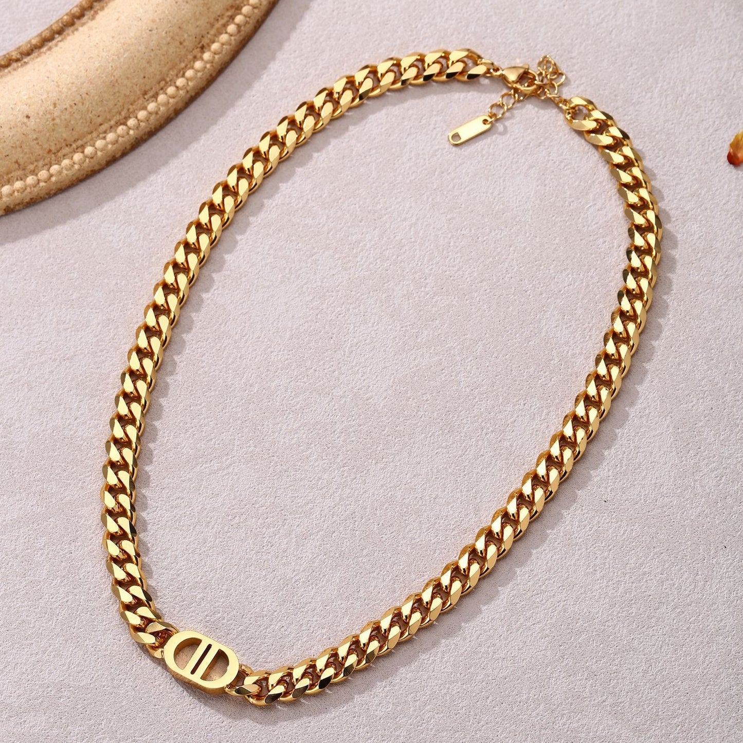 Cuban Chain Necklace and Bracelet Set