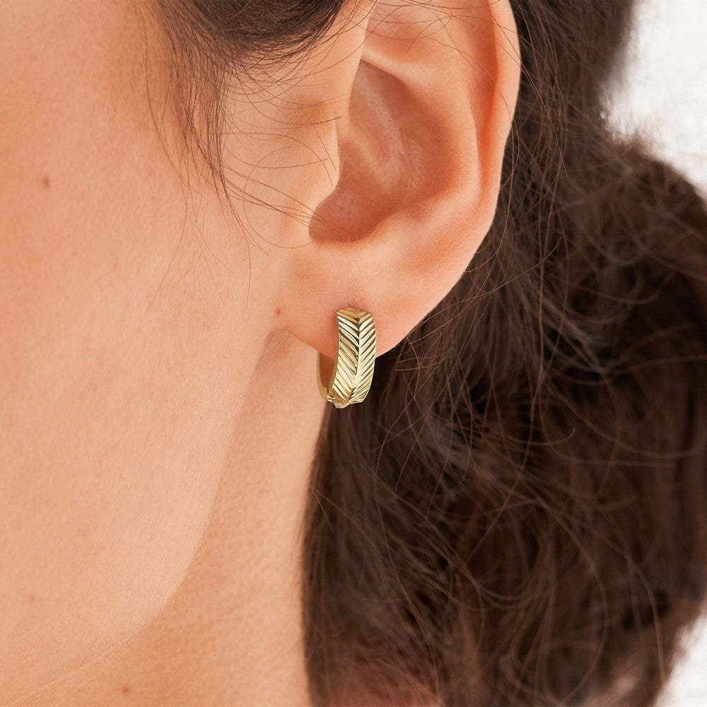 Luna Ridge Hoop Earrings Set