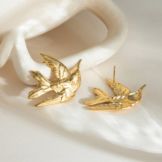 Golden Sparrow Studs