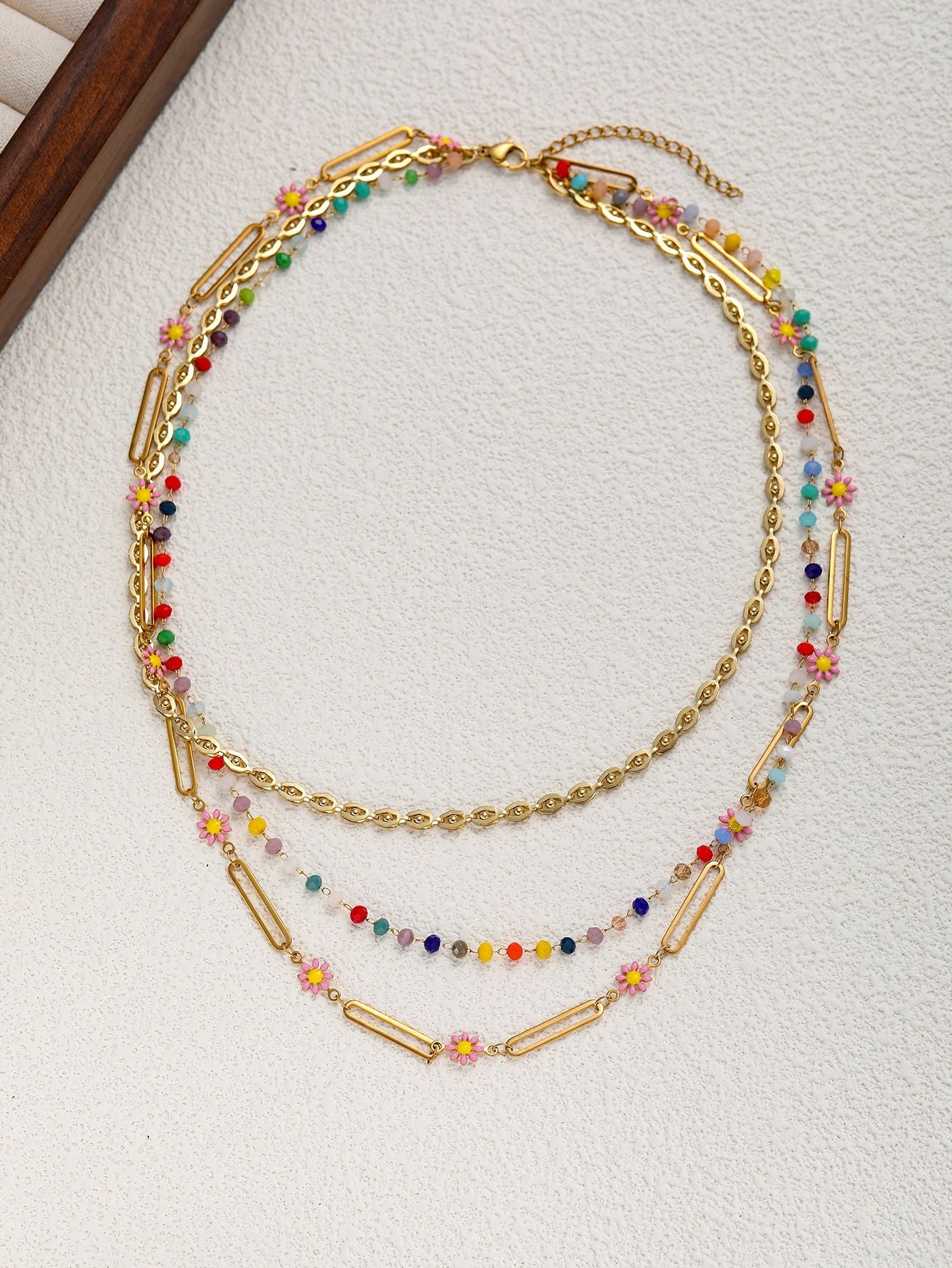 Dopamine Beaded Layered Necklace
