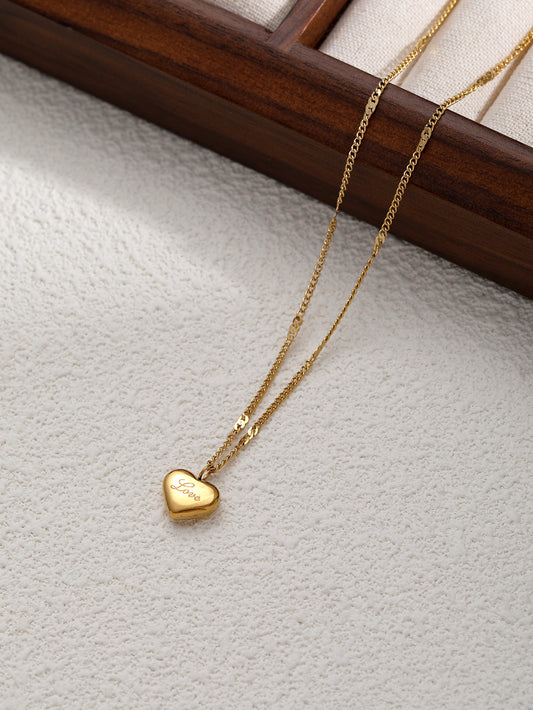 Minimalist Gold Heart Choker Necklace