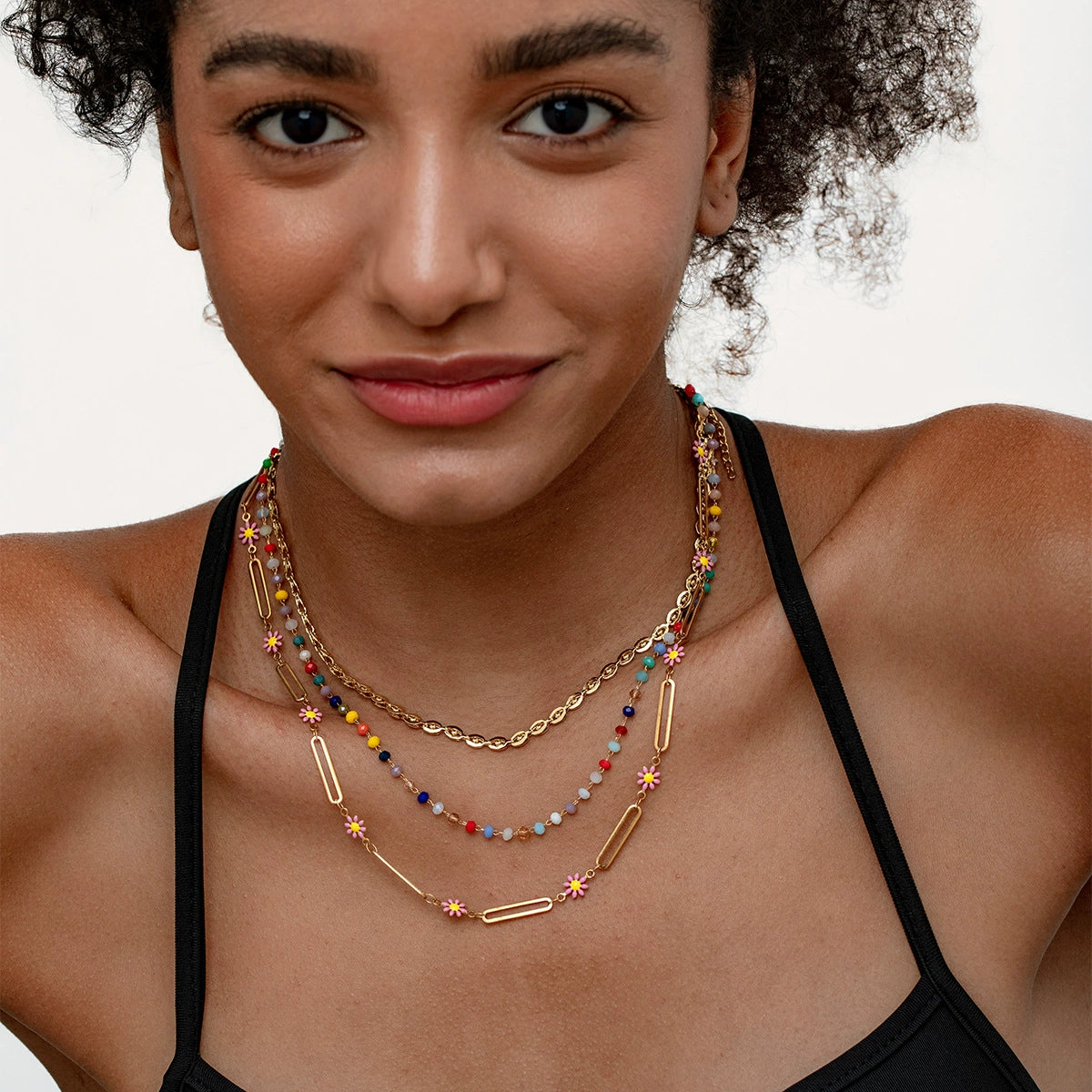 Dopamine Beaded Layered Necklace