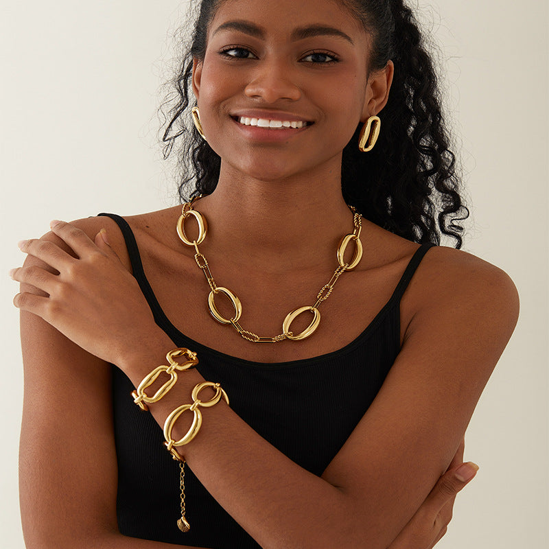 Oval Chain Jewelry Set