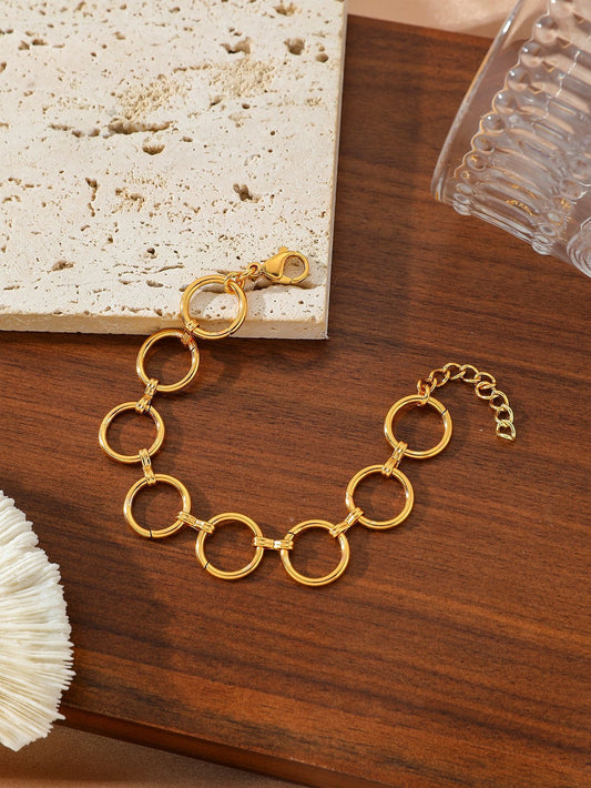 Gold Titanium Steel Minimal Bracelet
