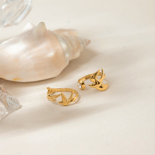 Golden Dove Open Ring