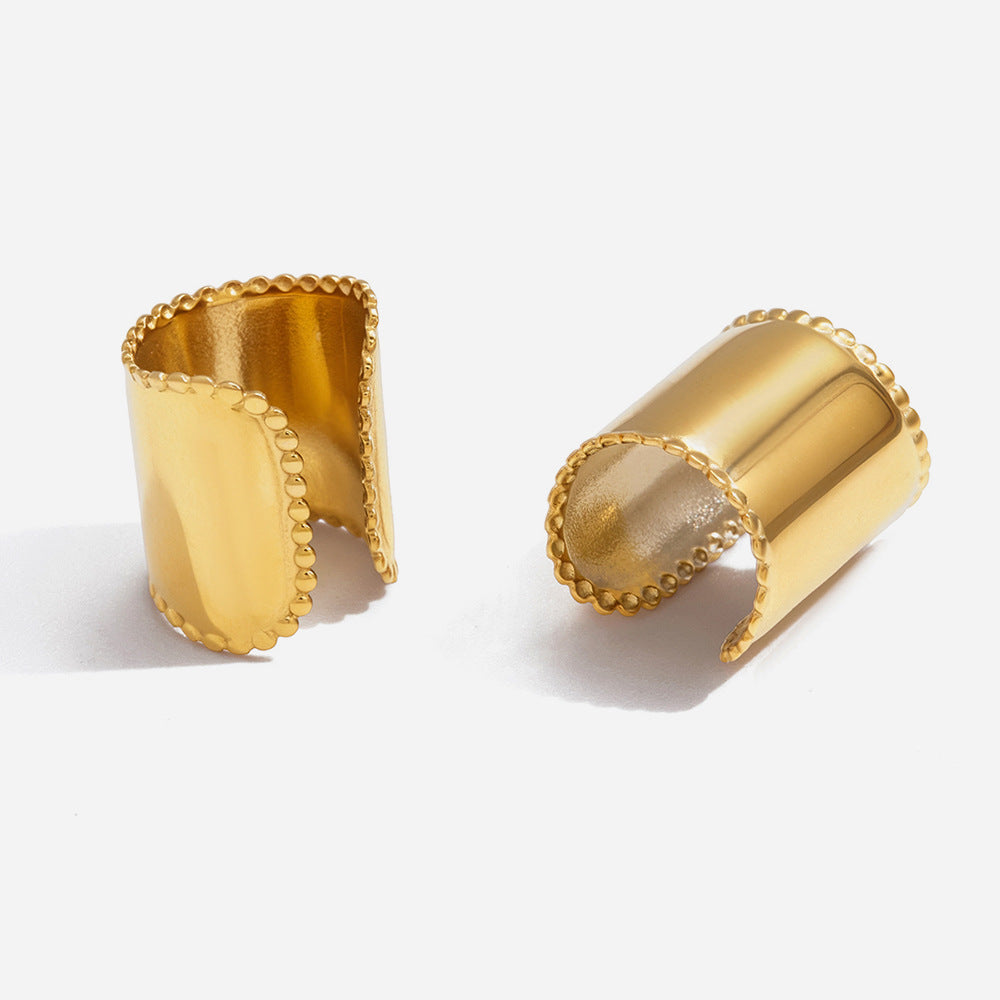 Classic Wide Gold Ear Cuff Set