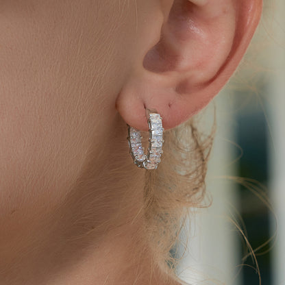 Livia Zircon Hoop Earrings