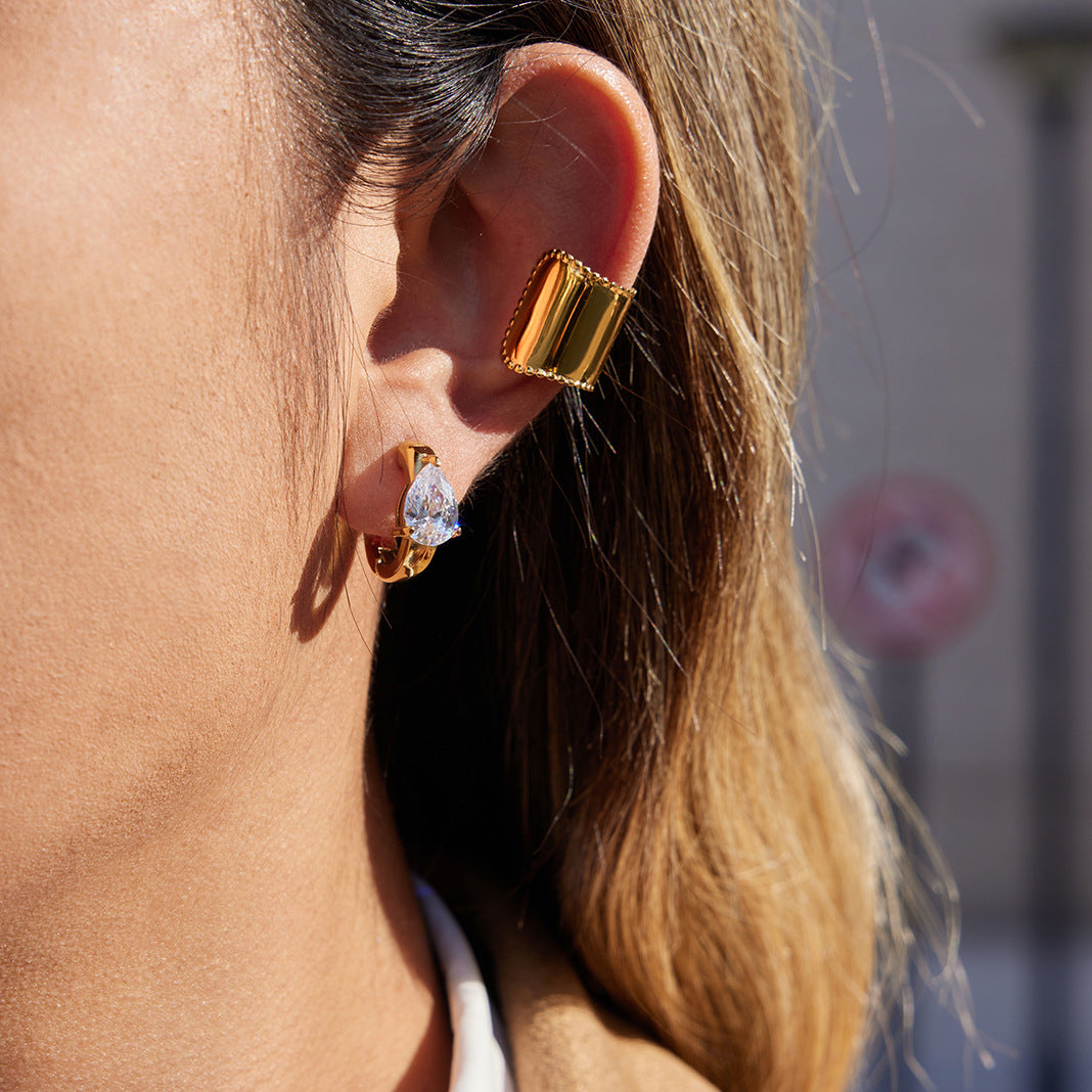 Classic Wide Gold Ear Cuff Set