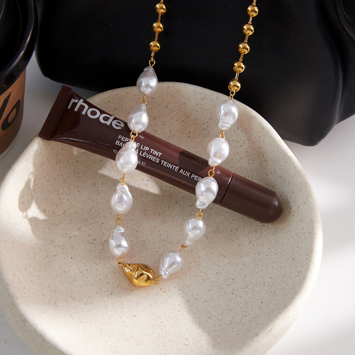 Celeste Pearl Heart Necklace