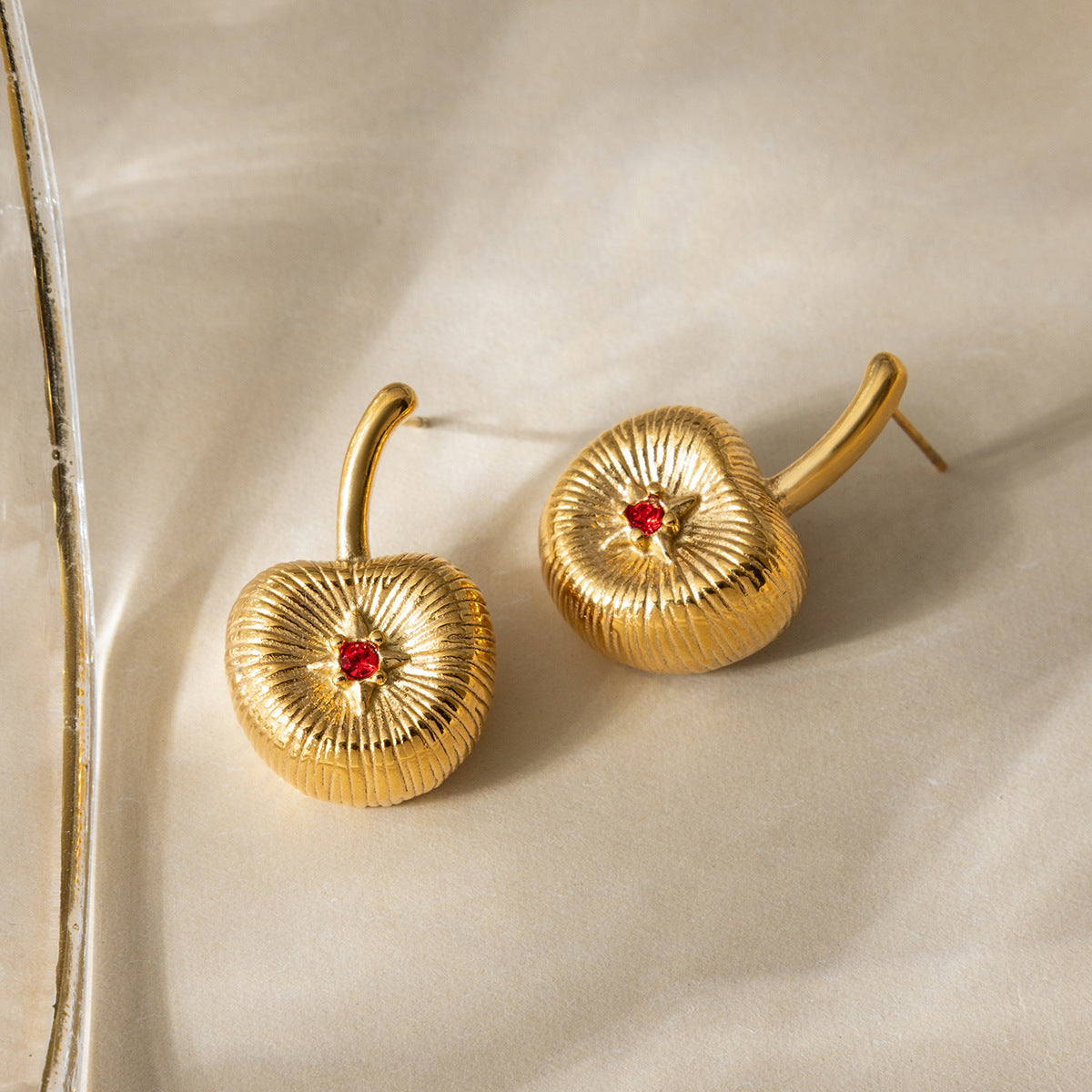 Cherry Blossom Crystal Stud Earrings