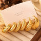 Geometric Hoop Earrings 18K Gold Plated Stainless Steel