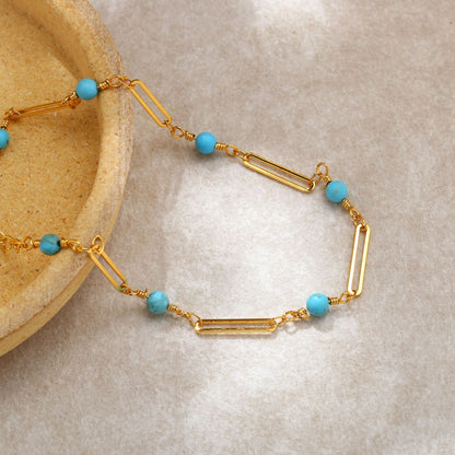 Double Layer Clover Bracelet Gold Plated Stainless Steel