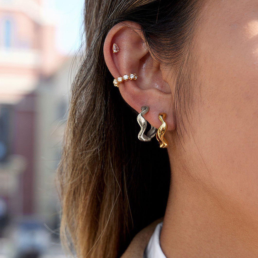 Siena Wave Hoop Earrings