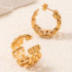 Minimal Gold Stud Earrings Stainless Steel Geometric Set 2