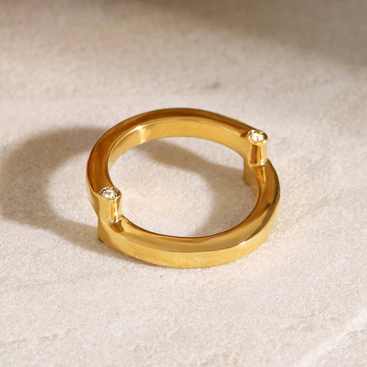 Asymmetric Crystal Open Ring