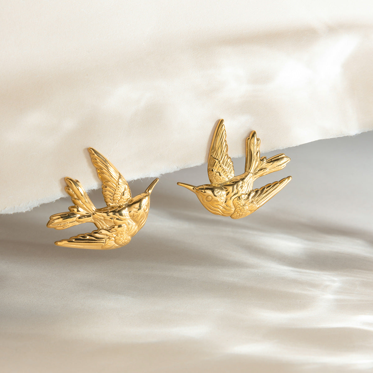 Golden Sparrow Studs