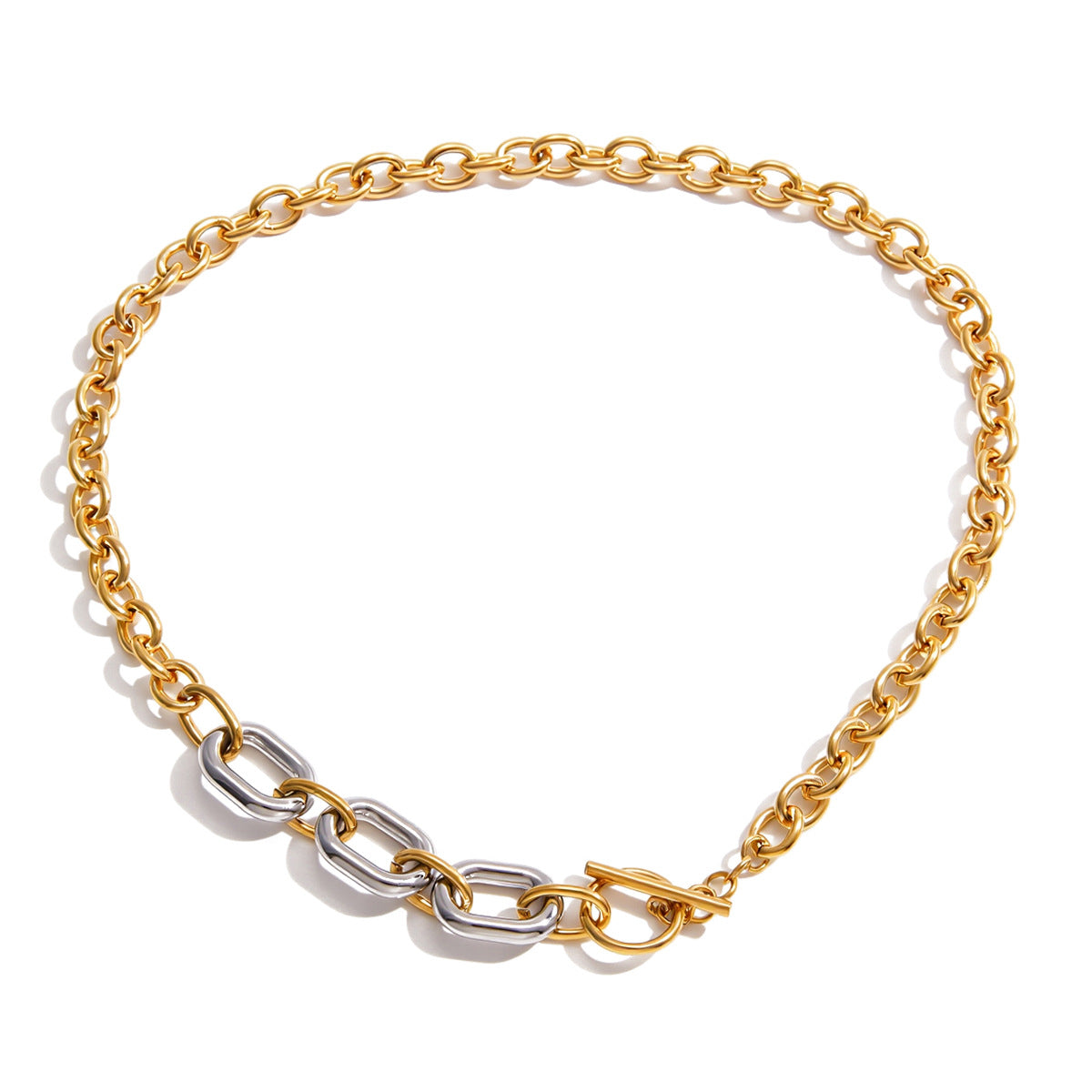Liora Dual Tone Link Necklace