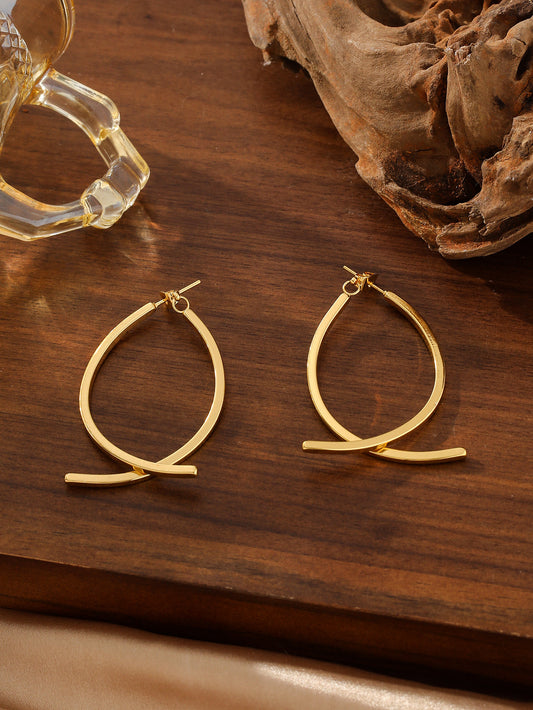 Vintage Irregular Swirl Stud Earrings