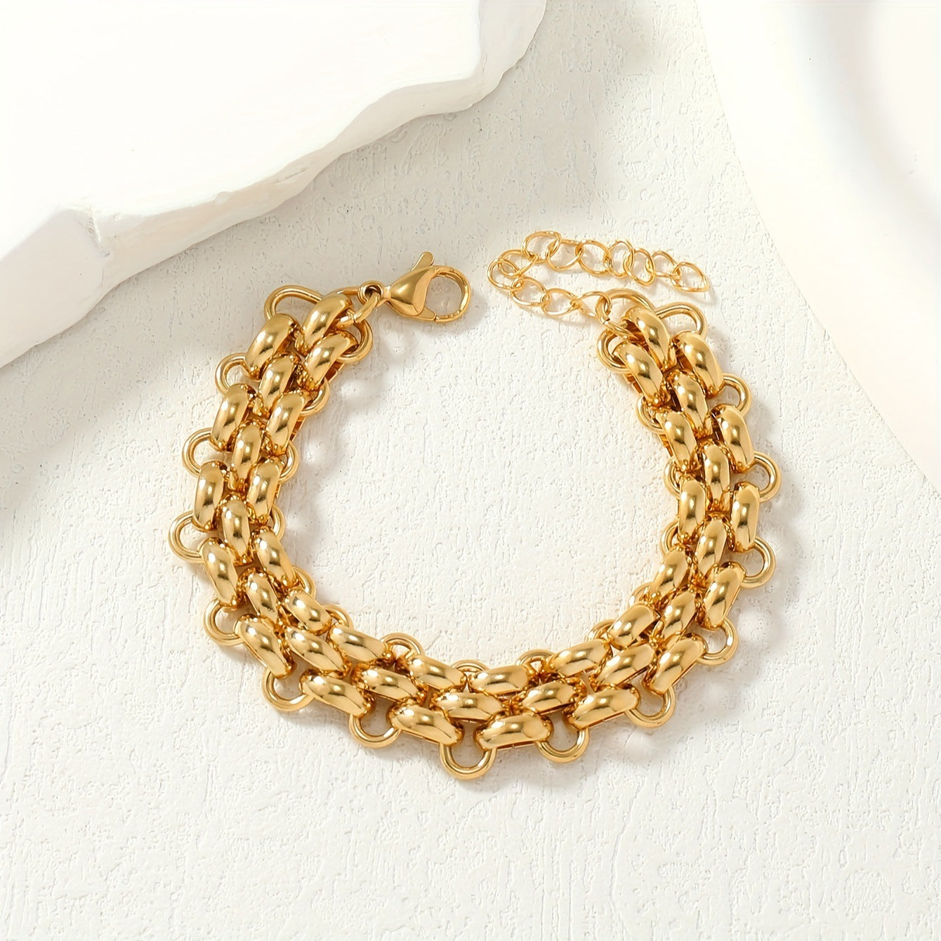 Vintage 18K Gold Plated Chain Bracelet