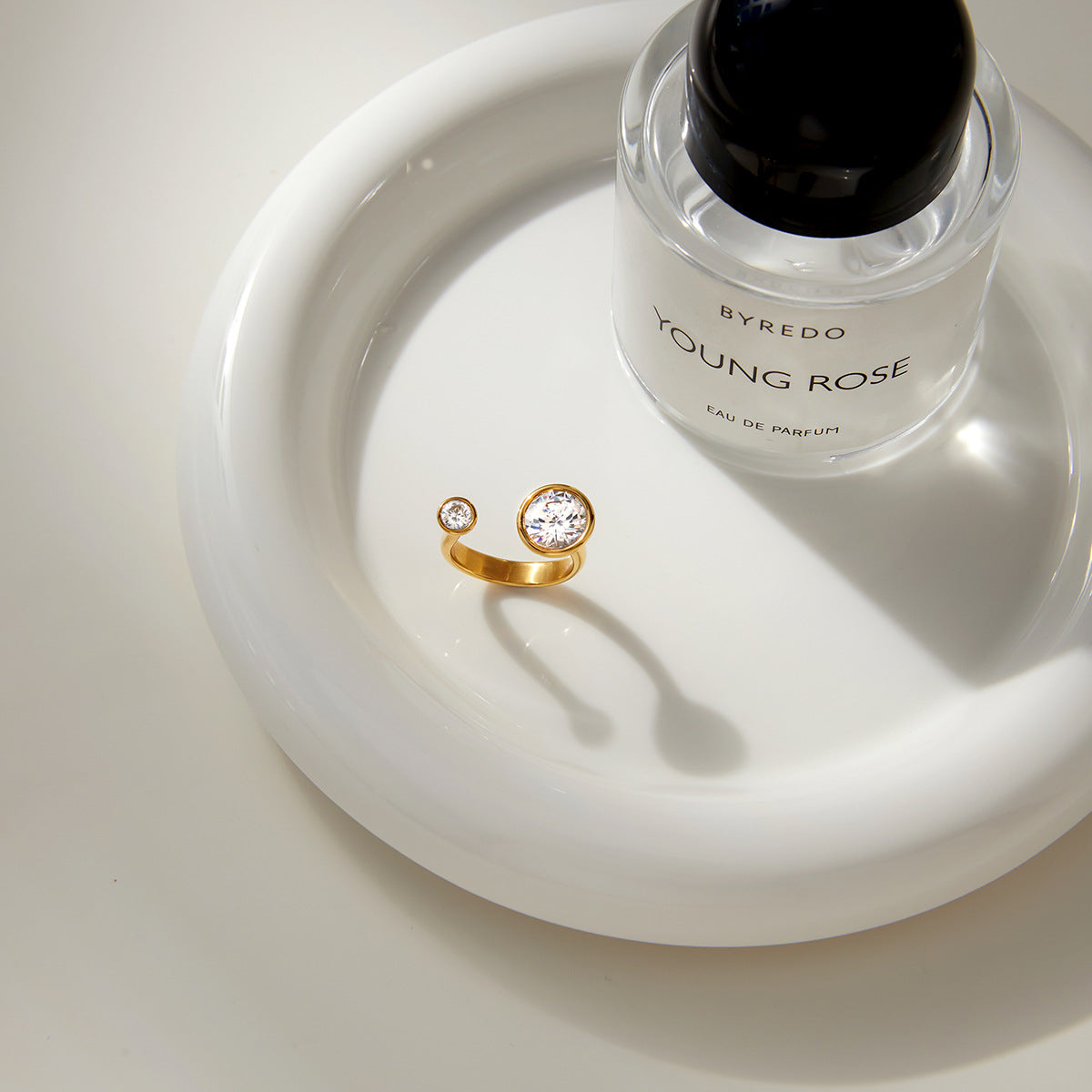 Aurora Dual Stone Open Ring