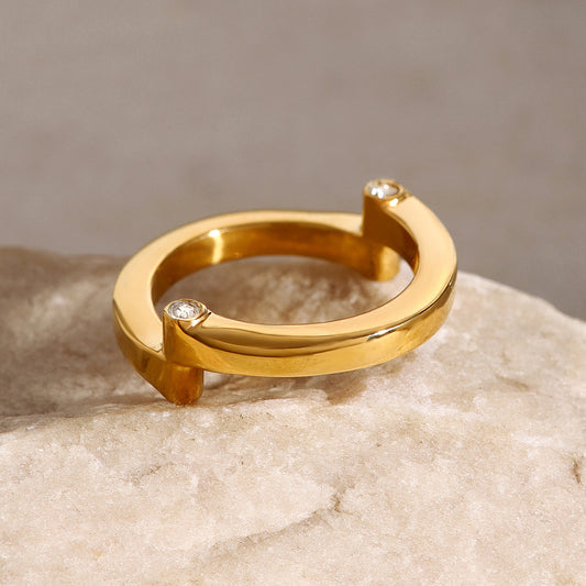 Asymmetric Crystal Open Ring