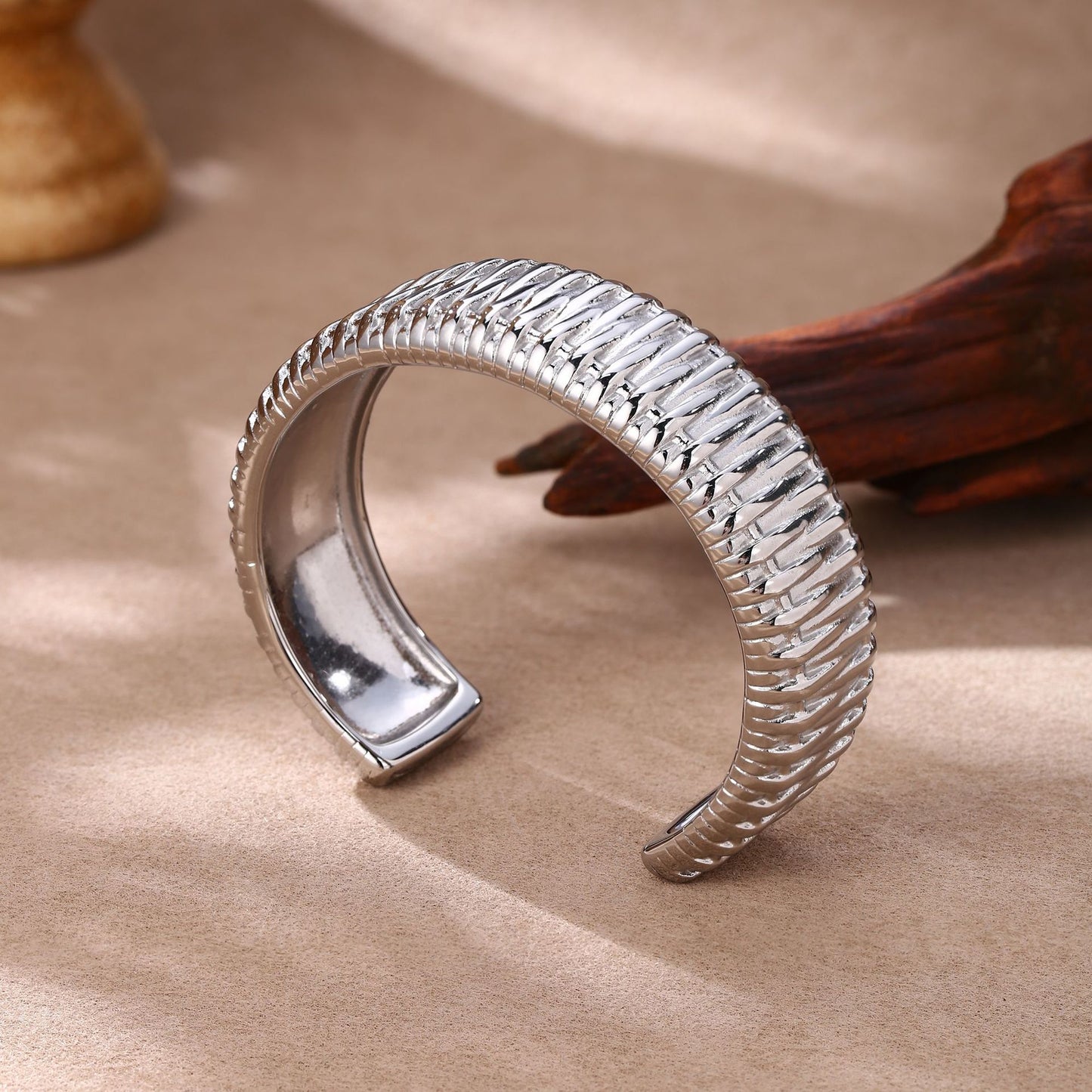 Molten Cuff Bracelet 18k Gold Plated Stainless Steel
