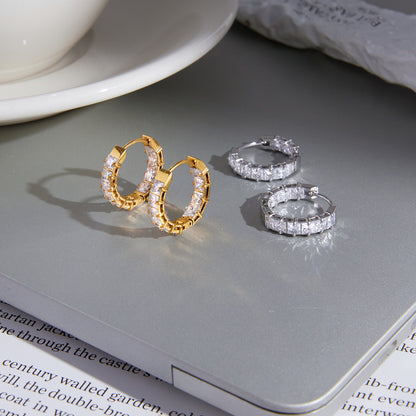 Livia Zircon Hoop Earrings