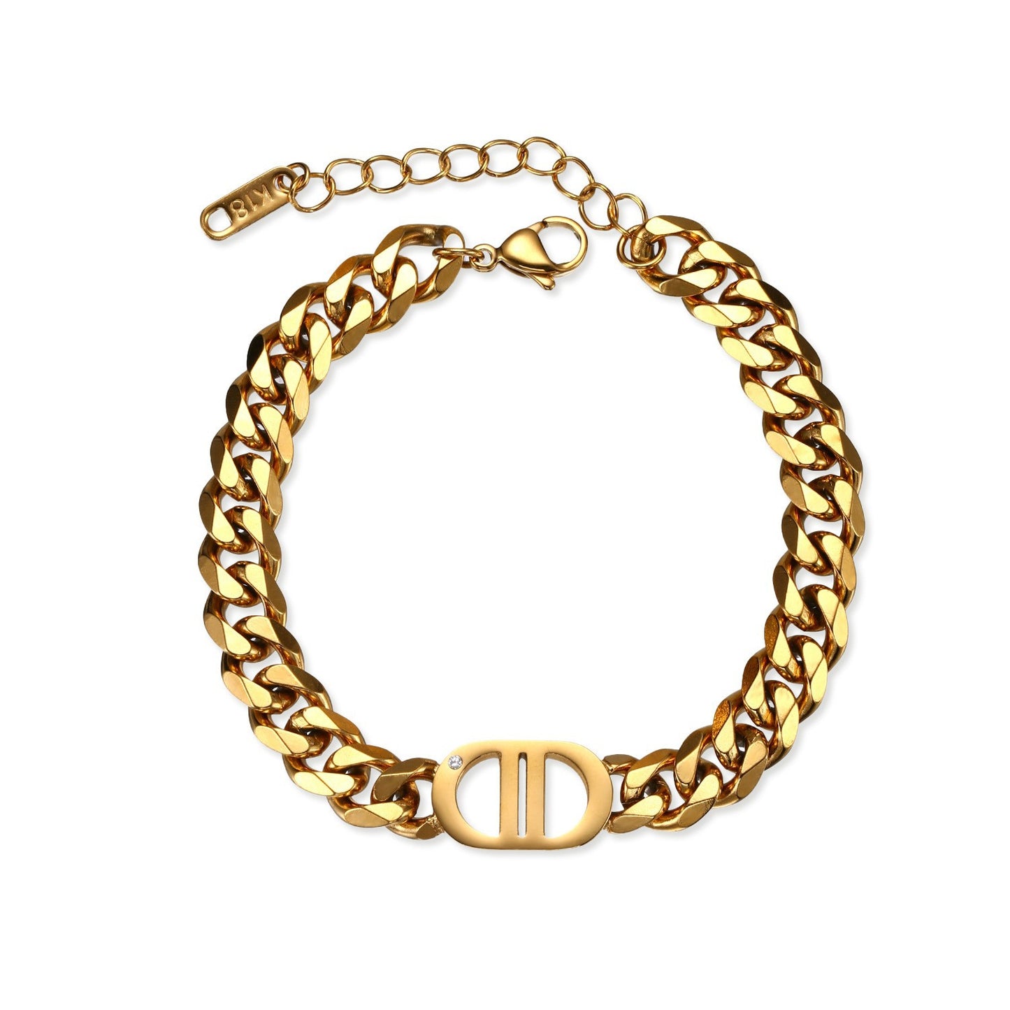 Cuban Chain Necklace and Bracelet Set