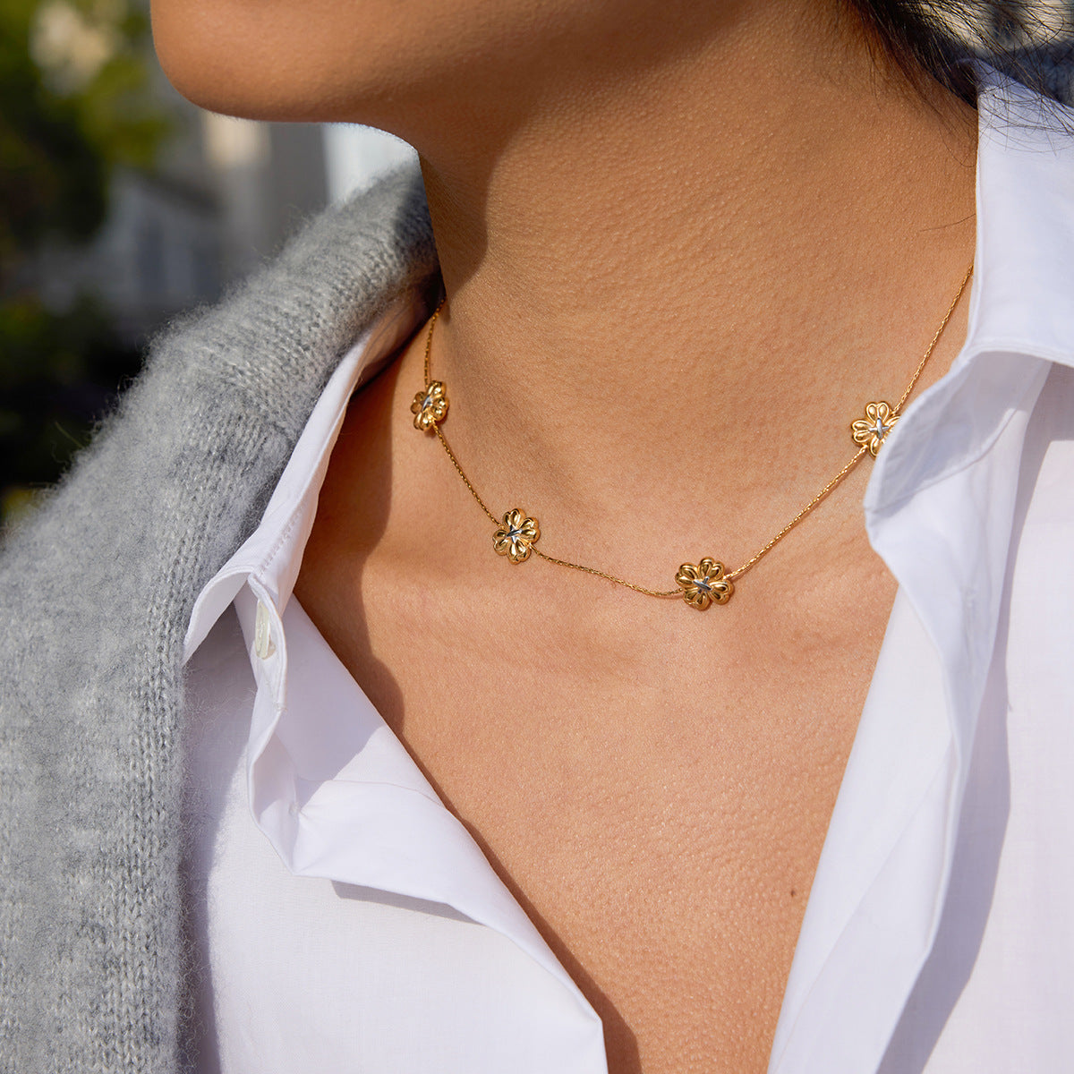 Lucky Clover Charm Necklace