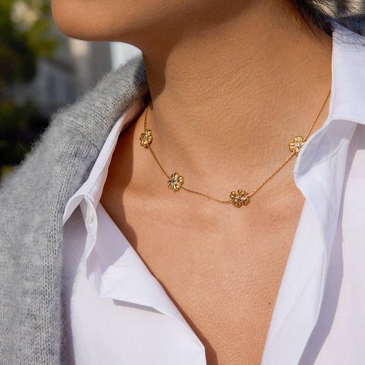 Lucky Clover Charm Necklace