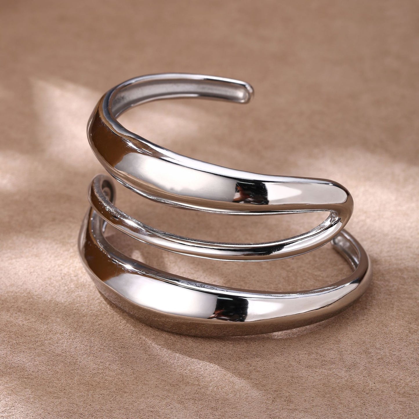 Open Gold Bangle 18K Gold Plated Stainless Steel