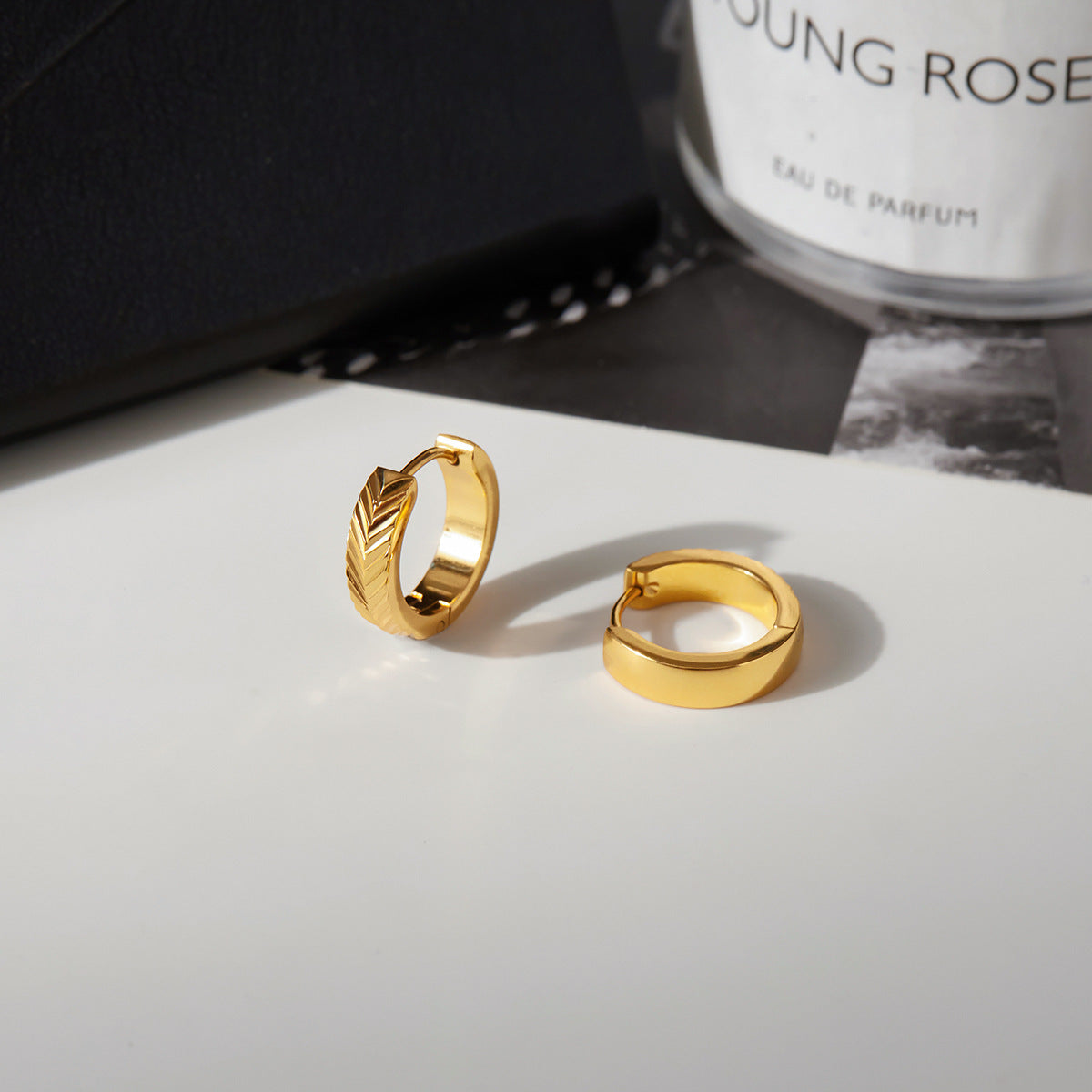 Luna Ridge Hoop Earrings Set