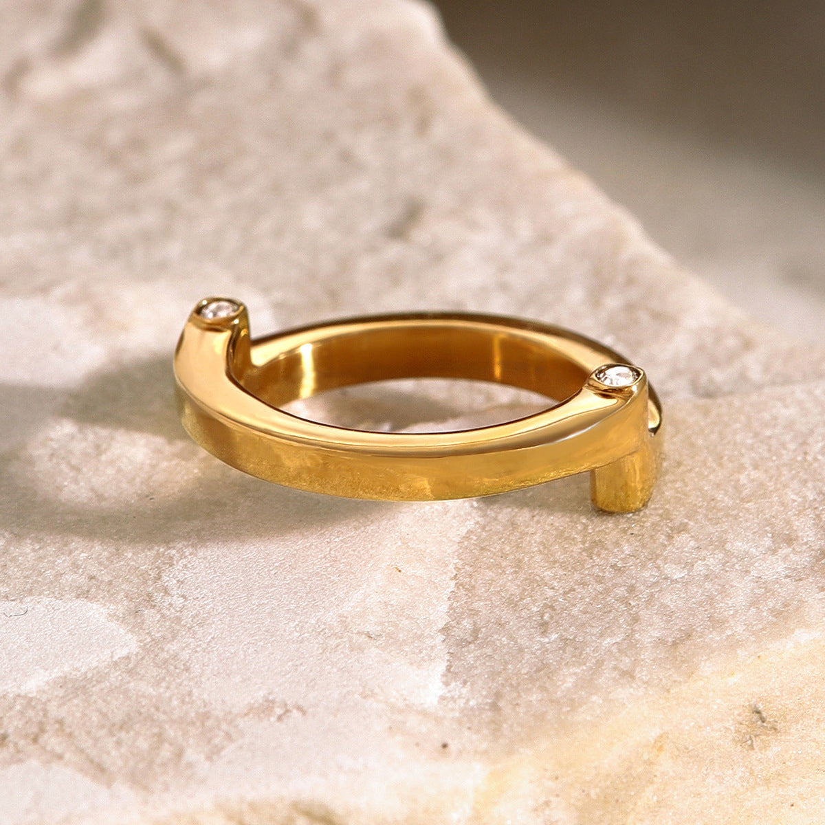 Asymmetric Crystal Open Ring